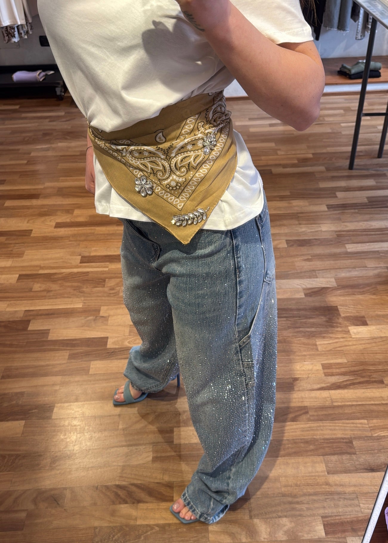 T-SHIRT CON BANDANA BEIGE - SUSY MIX - MARYGIÒ