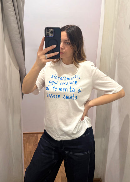T-shirt “Sinceramente” con Spalline - SUSY MIX - MARYGIÒ