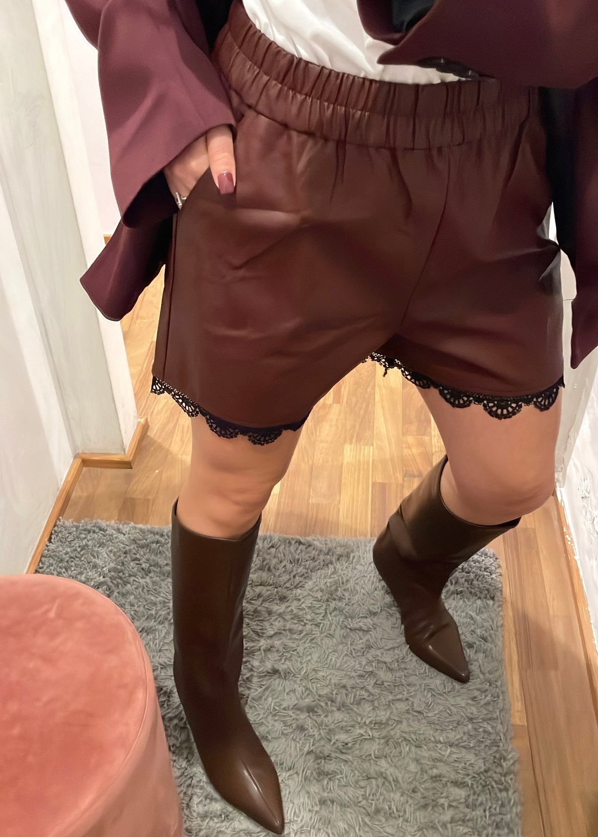 Short Ecopelle e Pizzo | più colori