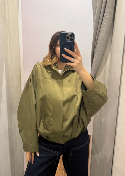 Trench Maniche Pipistrello Verde Militare - SUSY MIX - MARYGIÒ