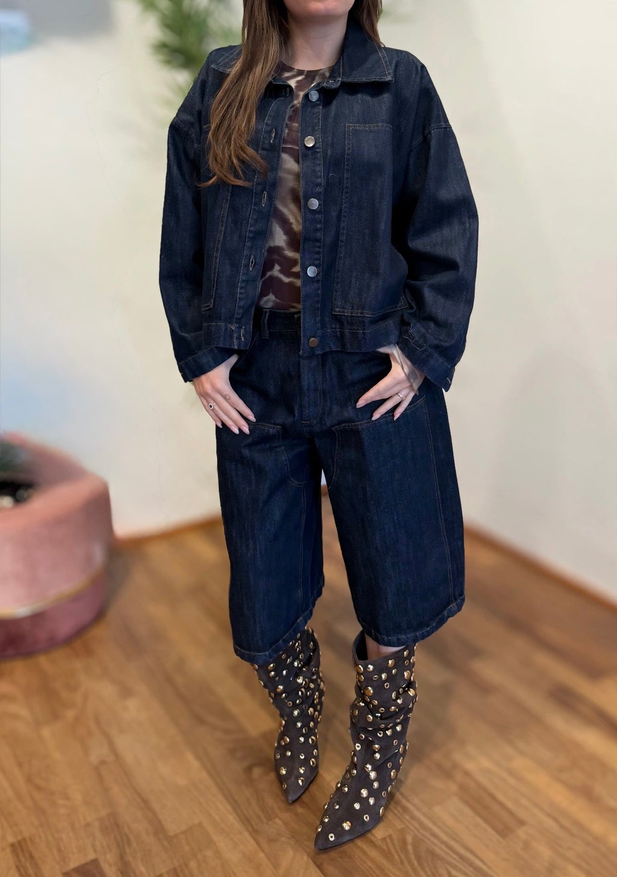 Giacca denim over Blu scuro - Susy Mix