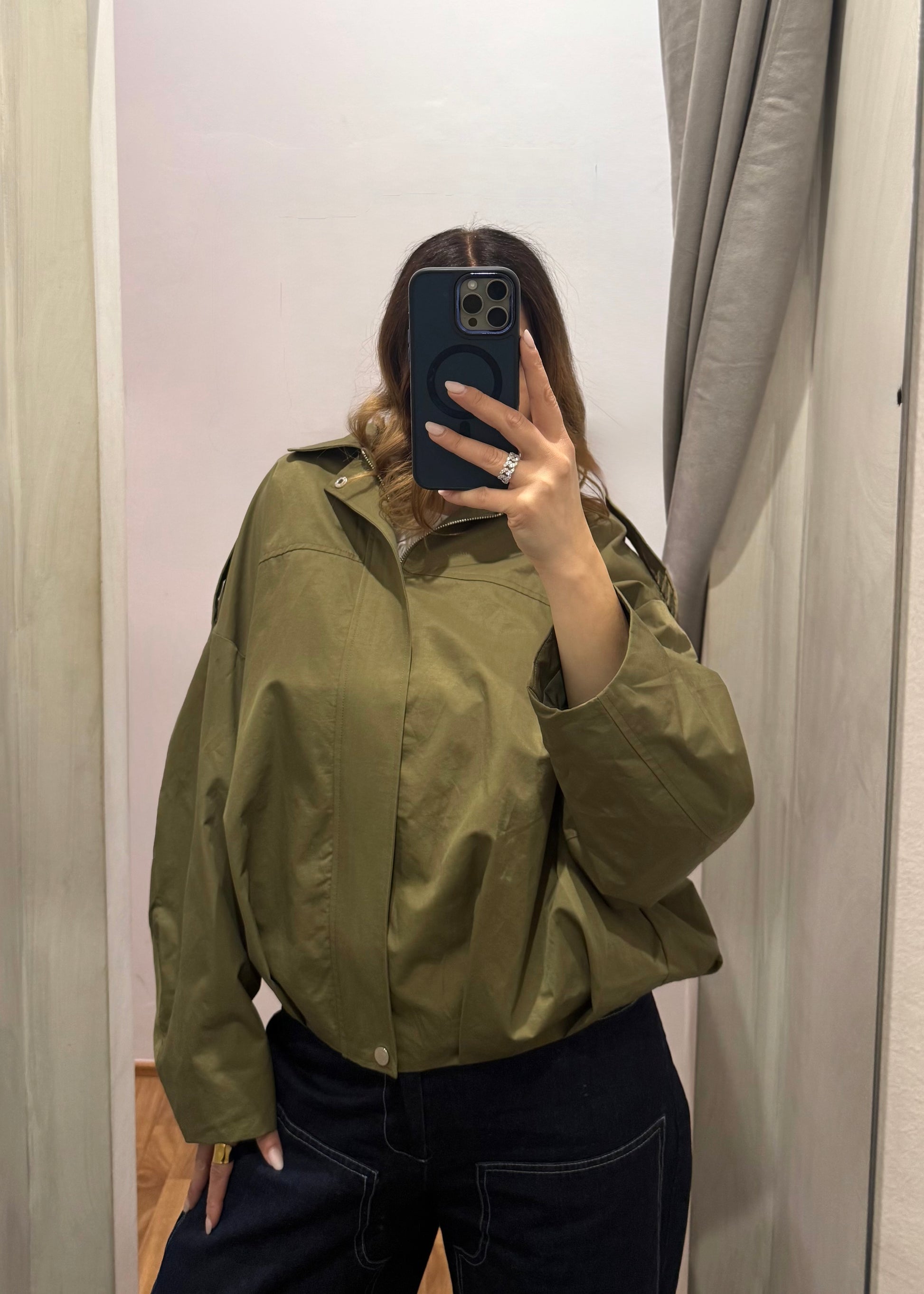 Trench Maniche Pipistrello Verde Militare - SUSY MIX - MARYGIÒ
