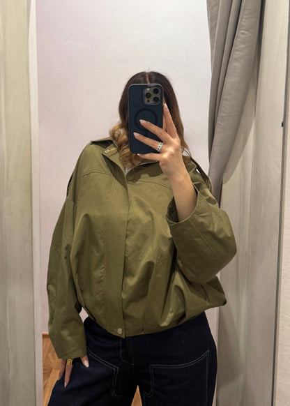 Trench Maniche Pipistrello Verde Militare - SUSY MIX - MARYGIÒ