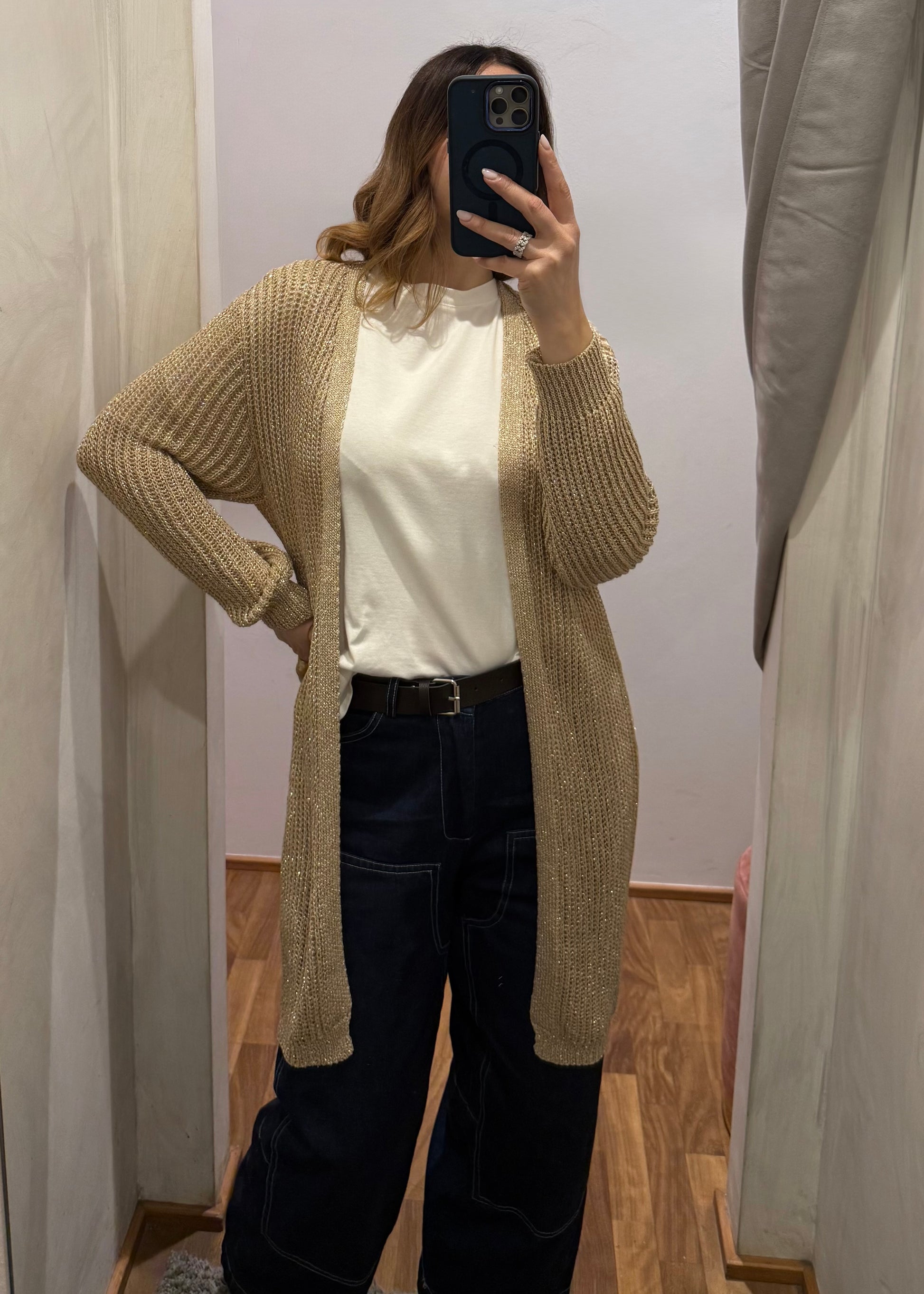 Cardigan Lurex Oro - SUSY MIX - MARYGIÒ