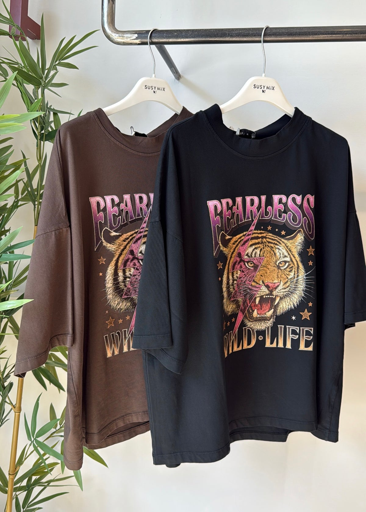 T-shirt over con tigre | più colori - Susy Mix