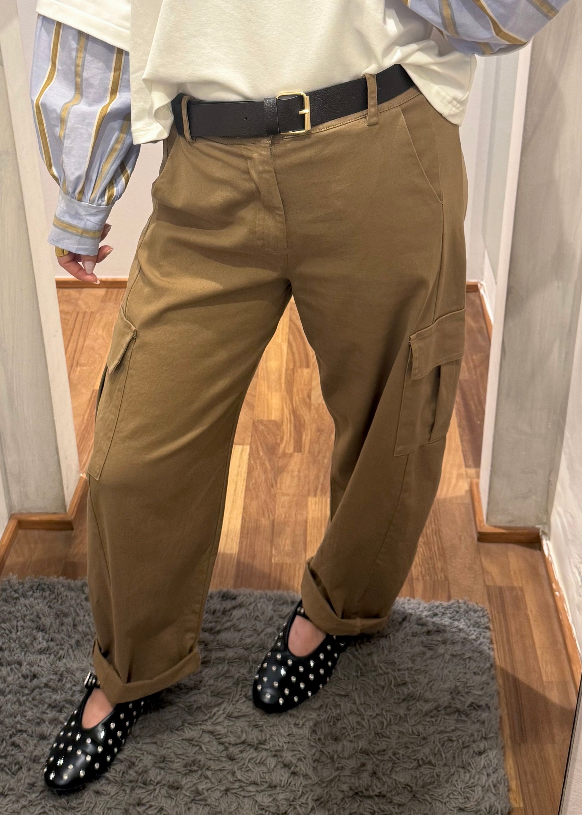 Pantalone Cargo Cammello - SUSY MIX - MARYGIÒ