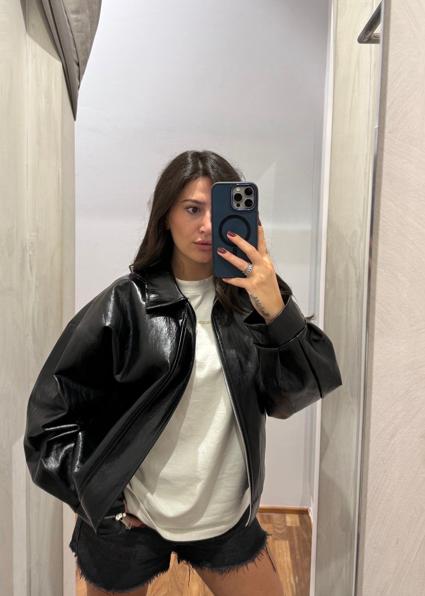 Bomber Similpelle Lucido | più colori