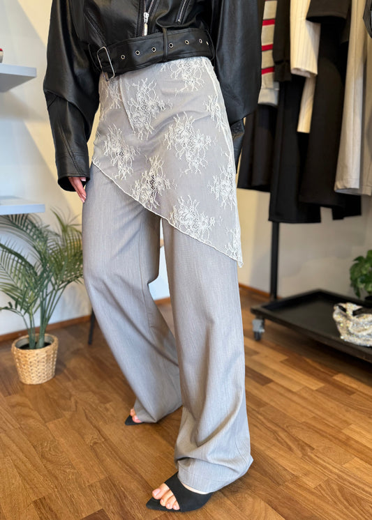 Pantalone Grigio con Bandana Pizzo - LUMINA - MARYGIÒ