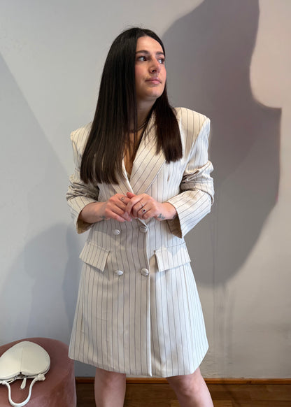 Abito Blazer Gessato Burro - MARYGIÒ