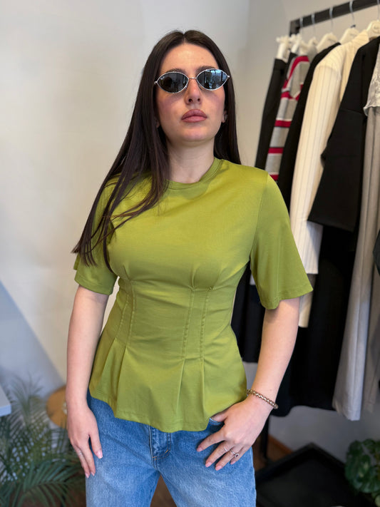 Top Verde con Pinces - LUMINA - MARYGIÒ