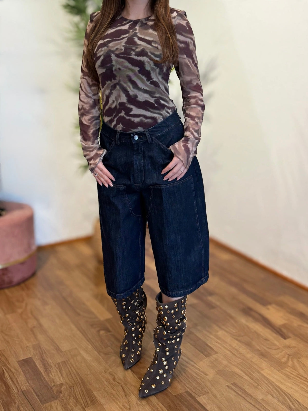 Bermuda in denim Blu scuro - Susy mix