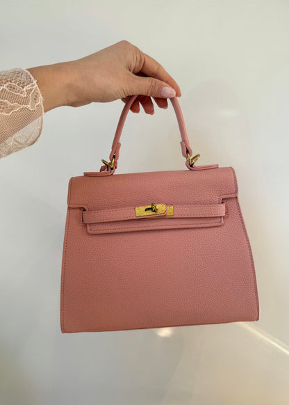 Borsa “Kelly” Media Ecopelle Rosa