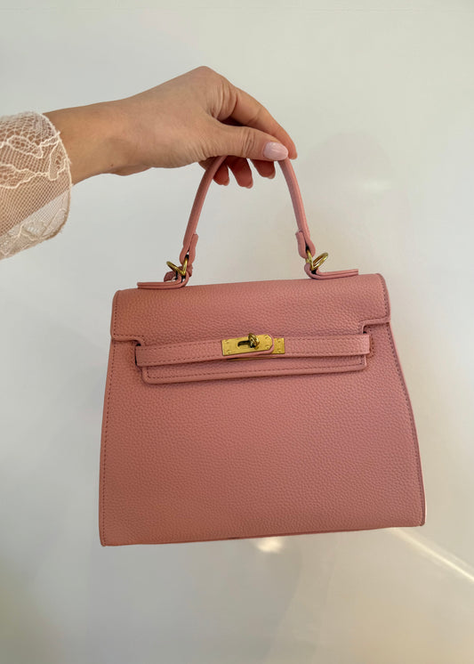 Borsa “Kelly” Media Ecopelle Rosa