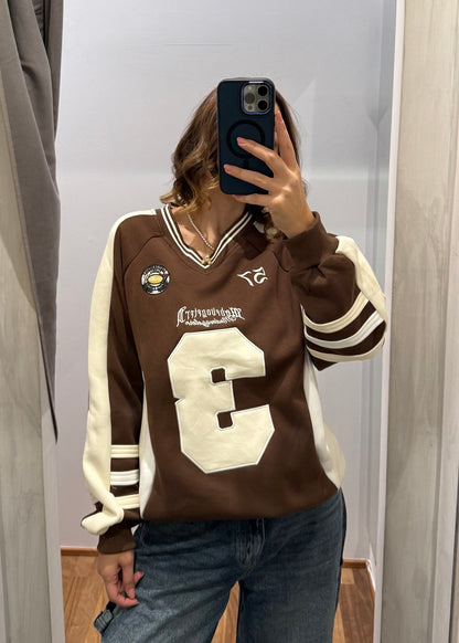 Felpa College Cioccolato