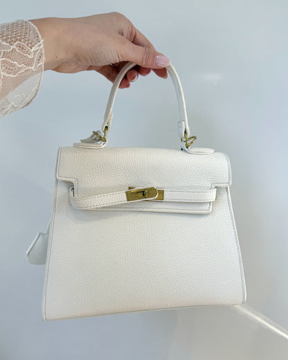 Borsa “Kelly” Media Ecopelle Bianca - MARYGIÒ
