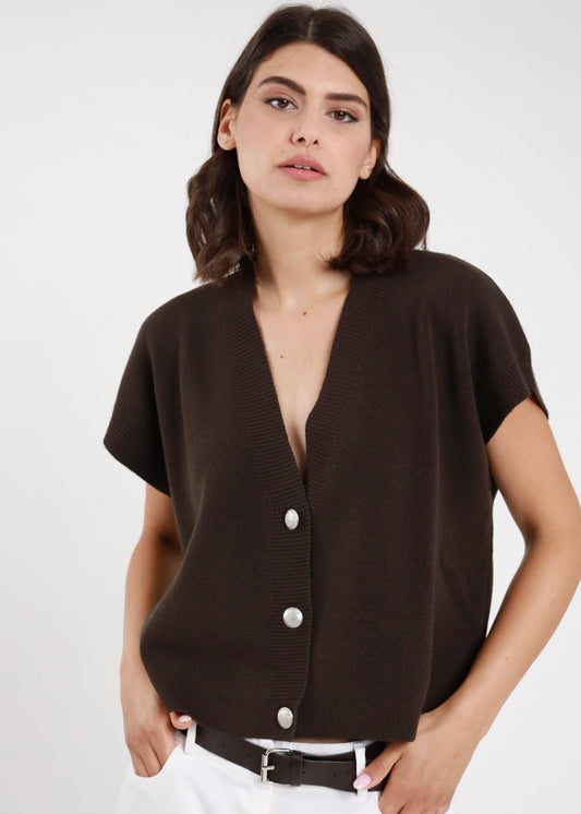 Gilet in maglia con bottoni | più colori- Susy Mix - MARYGIÒ