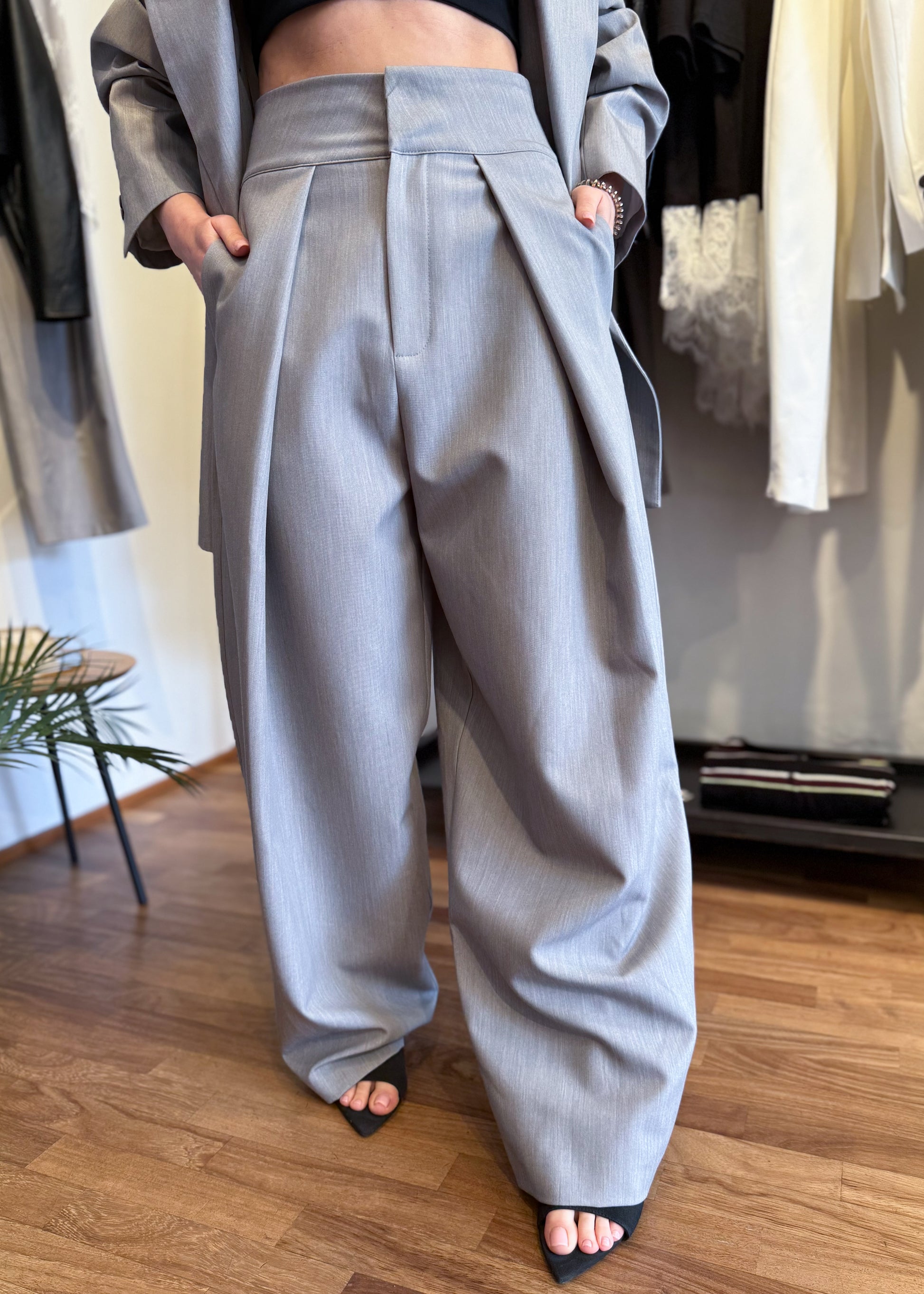 Pantalone Balloon Grigio - LUMINA - MARYGIÒ