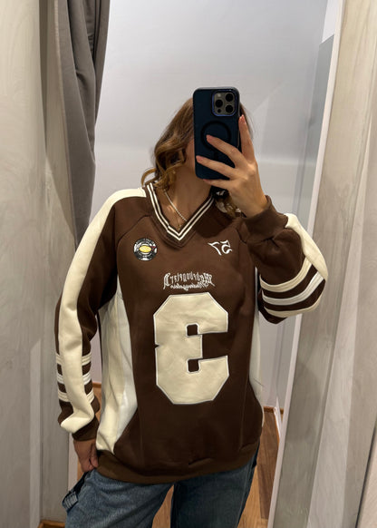 Felpa College Cioccolato