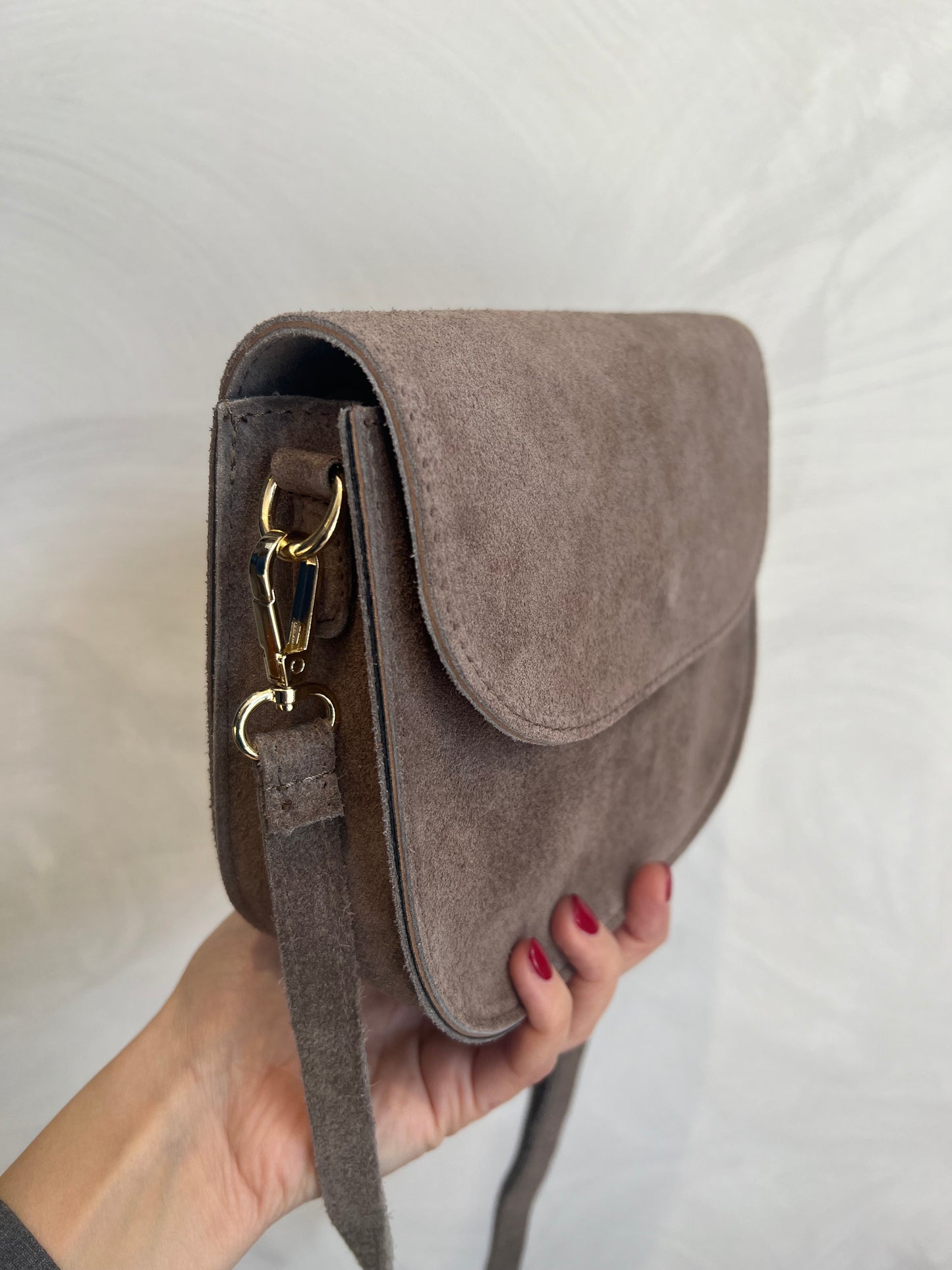 BORSA ARIEL IN SUEDE TORTORA