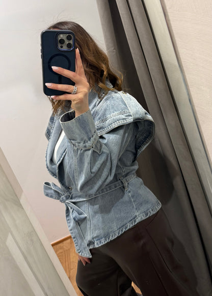 Giacca Denim con Cintura - SUSY MIX - MARYGIÒ