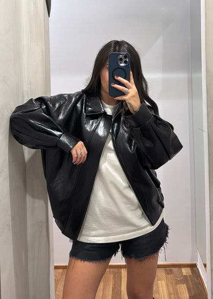 Bomber Similpelle Lucido | più colori - MARYGIÒ