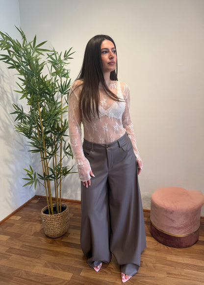 Pantalone palazzo ecopelle | più colori - Susy Mix