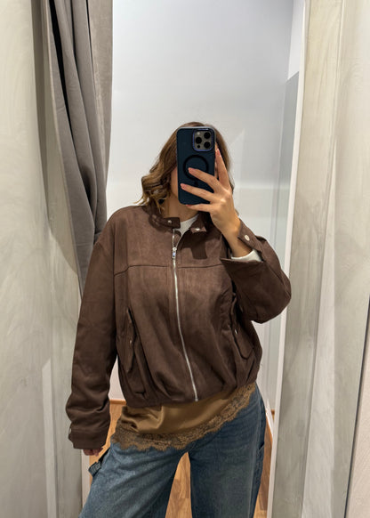 Bomber Suede Moro - MARYGIÒ