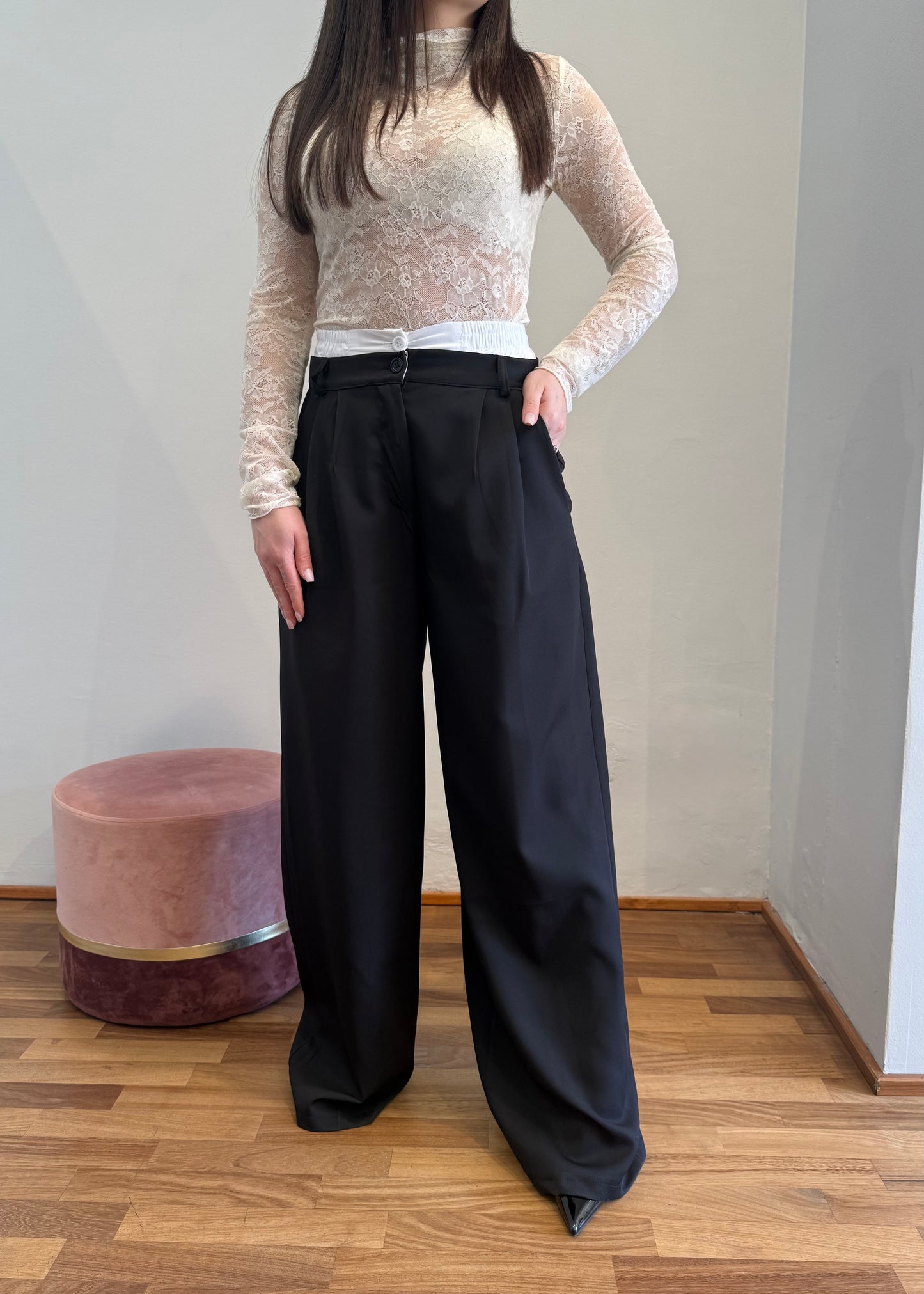 Pantalone Palazzo Boxer Nero - MARYGIÒ