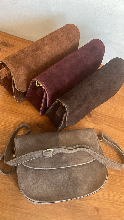 BORSA ARIEL IN SUEDE TORTORA