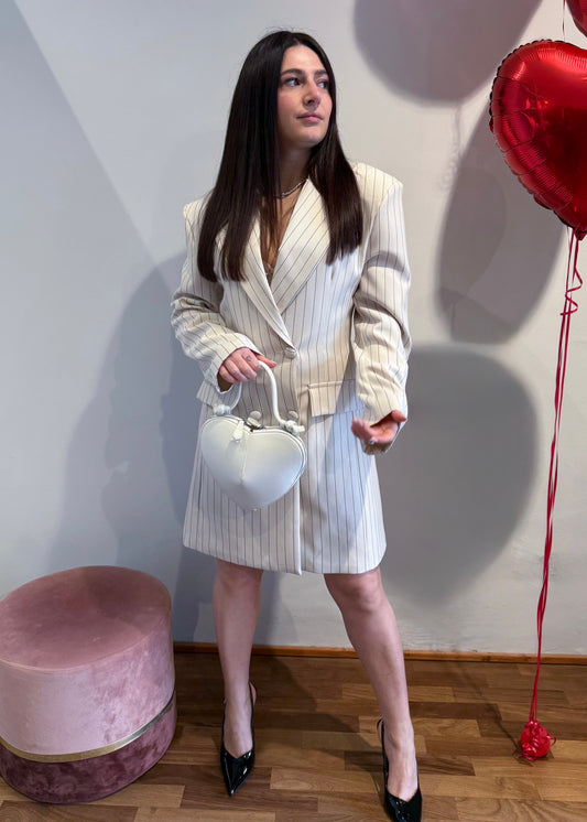 Abito Blazer Gessato Burro - MARYGIÒ