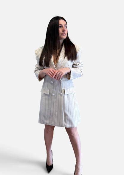 Abito Blazer Gessato Burro