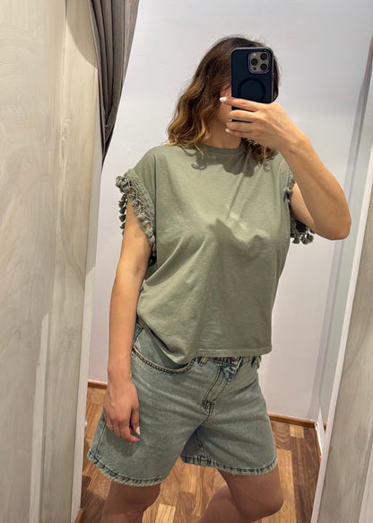 T-shirt Nappine Verde Militare- SUSY MIX