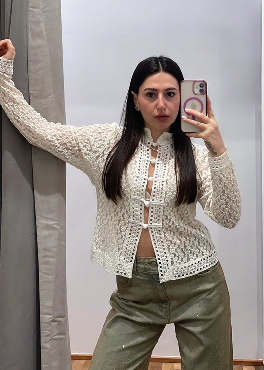 Camicia in Pizzo con Alamari - SUSY MIX - MARYGIÒ