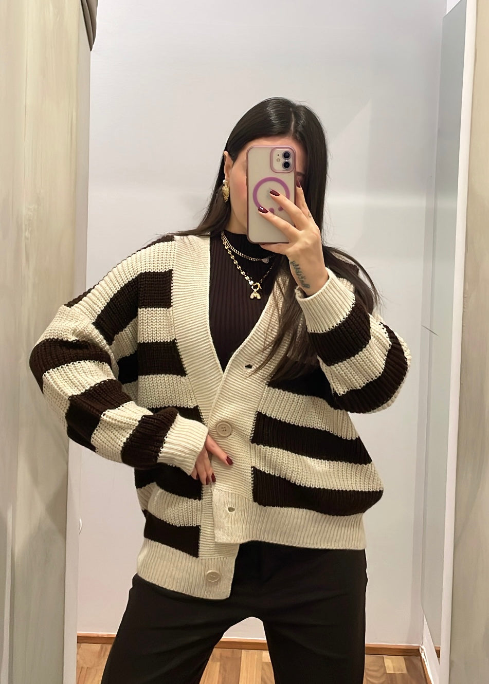 Cardigan Over Righe | più colori - SUSY MIX