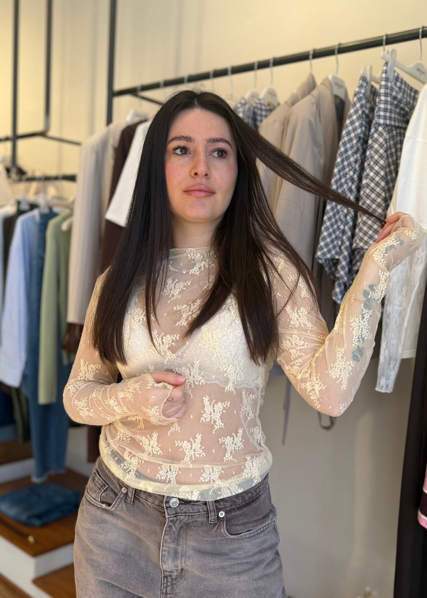 Maglia in Pizzo Giallo - SUSY MIX - MARYGIÒ