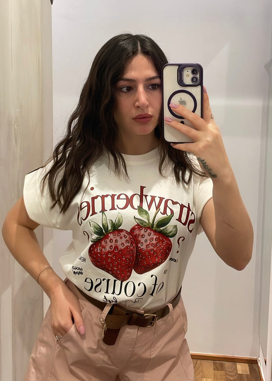 T-SHIRT “STRAWBERRIES” - SUSY MIX - MARYGIÒ