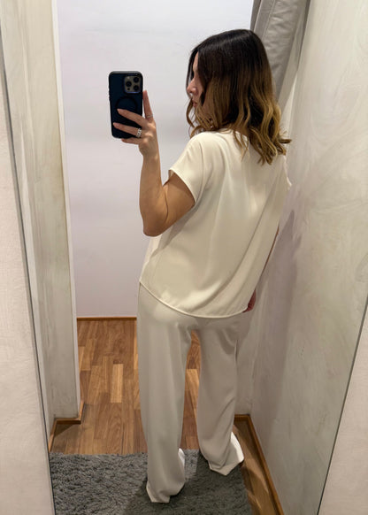 Coordinato Blusa e Pantalone Burro - SUSY MIX - MARYGIÒ