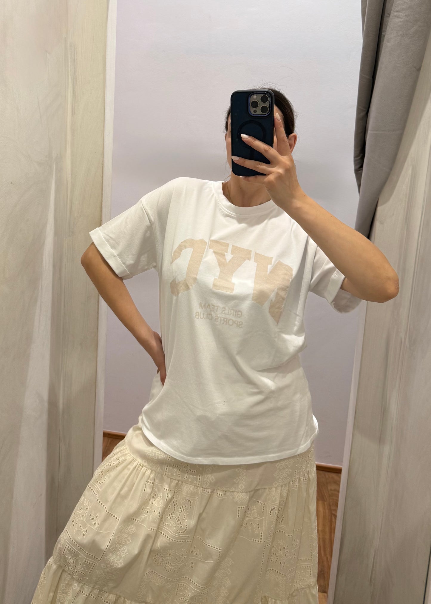 T-shirt NYC Bianco - SUSY MIX