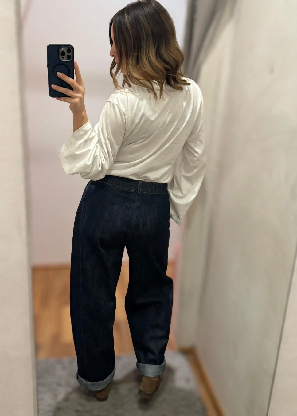 Jeans ovetto con stellina Blu - Susy Mix