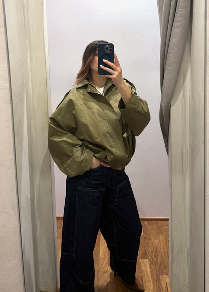 Trench Maniche Pipistrello Verde Militare - SUSY MIX - MARYGIÒ