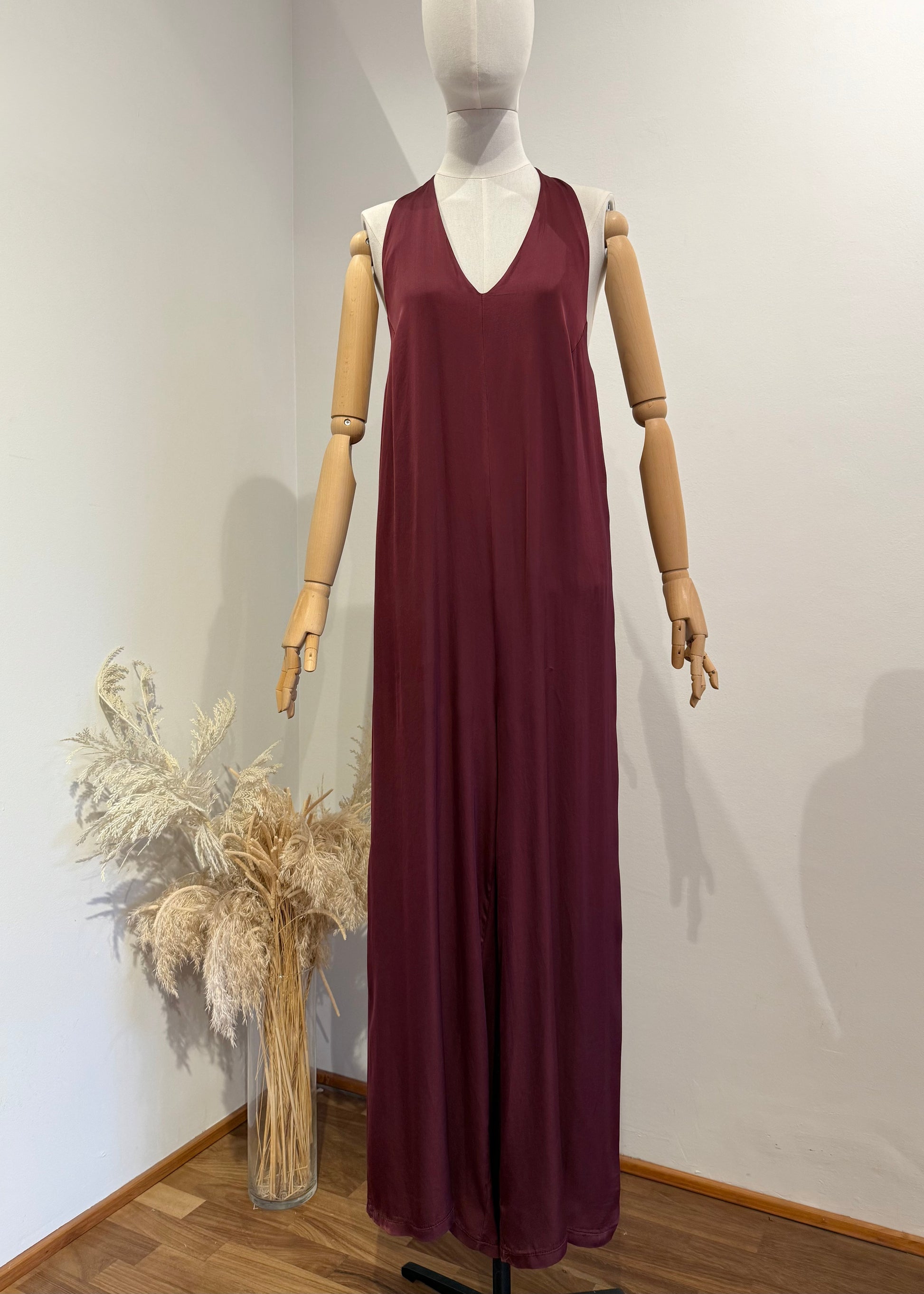 TUTA PALAZZO IN RASO VINO - SUSY MIX - MARYGIÒ
