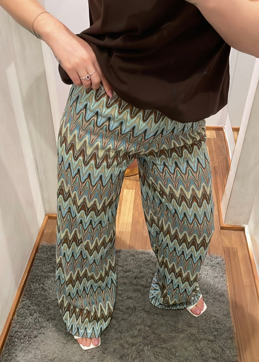 PANTALONE ZIG-ZAG CELESTE - SUSY MIX