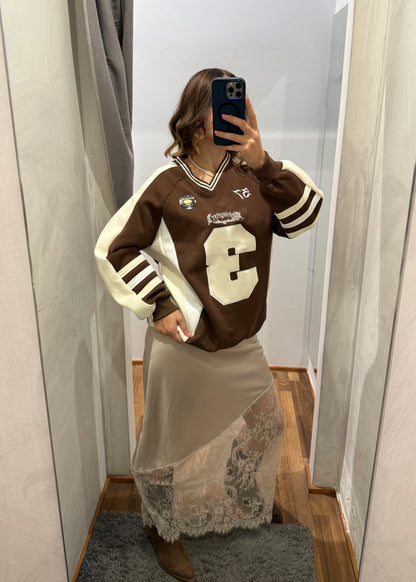 Felpa College Cioccolato