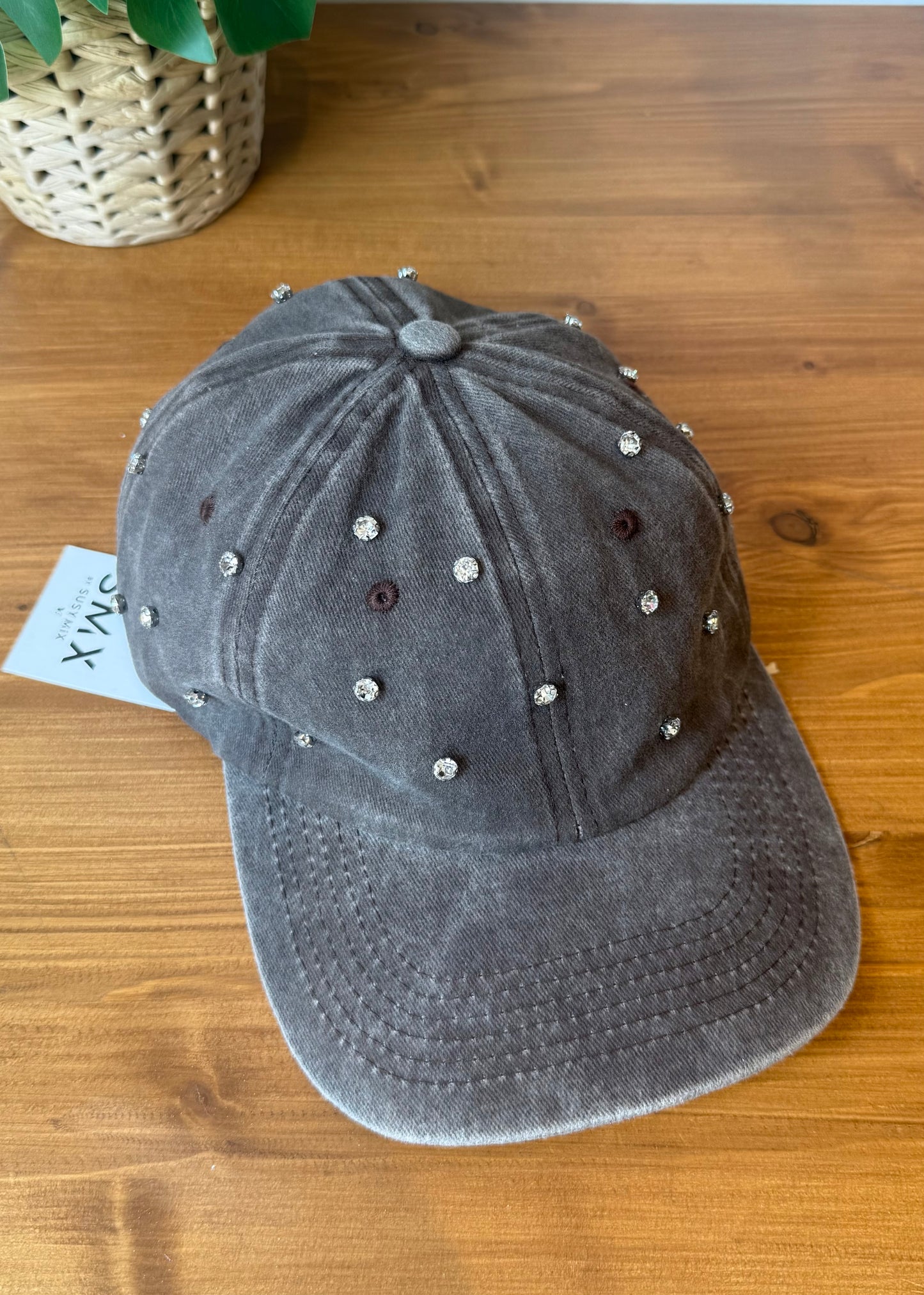 Cappello Baseball Denim e Strass