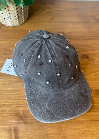 Cappello Baseball Denim e Strass