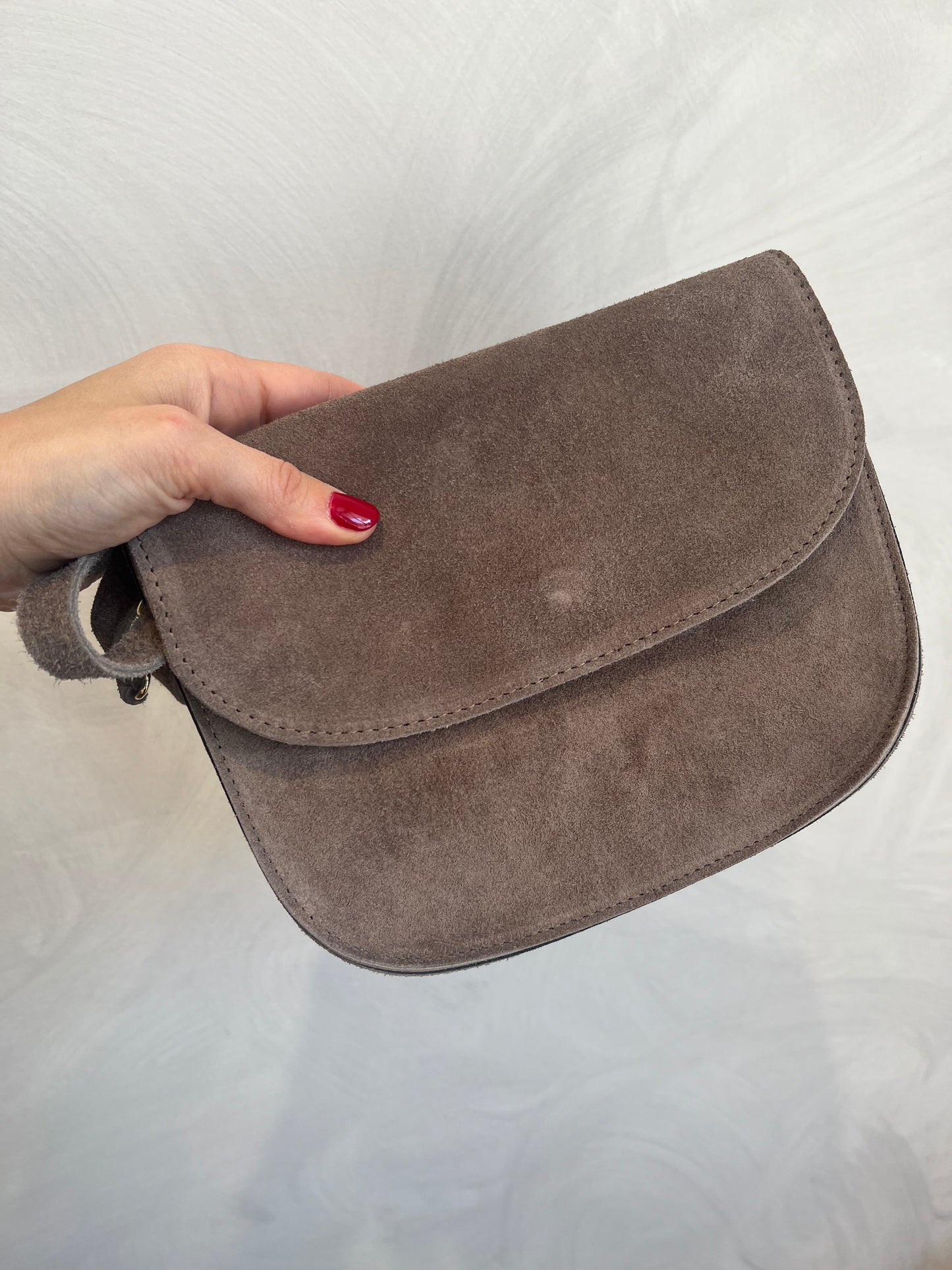 BORSA ARIEL IN SUEDE TORTORA