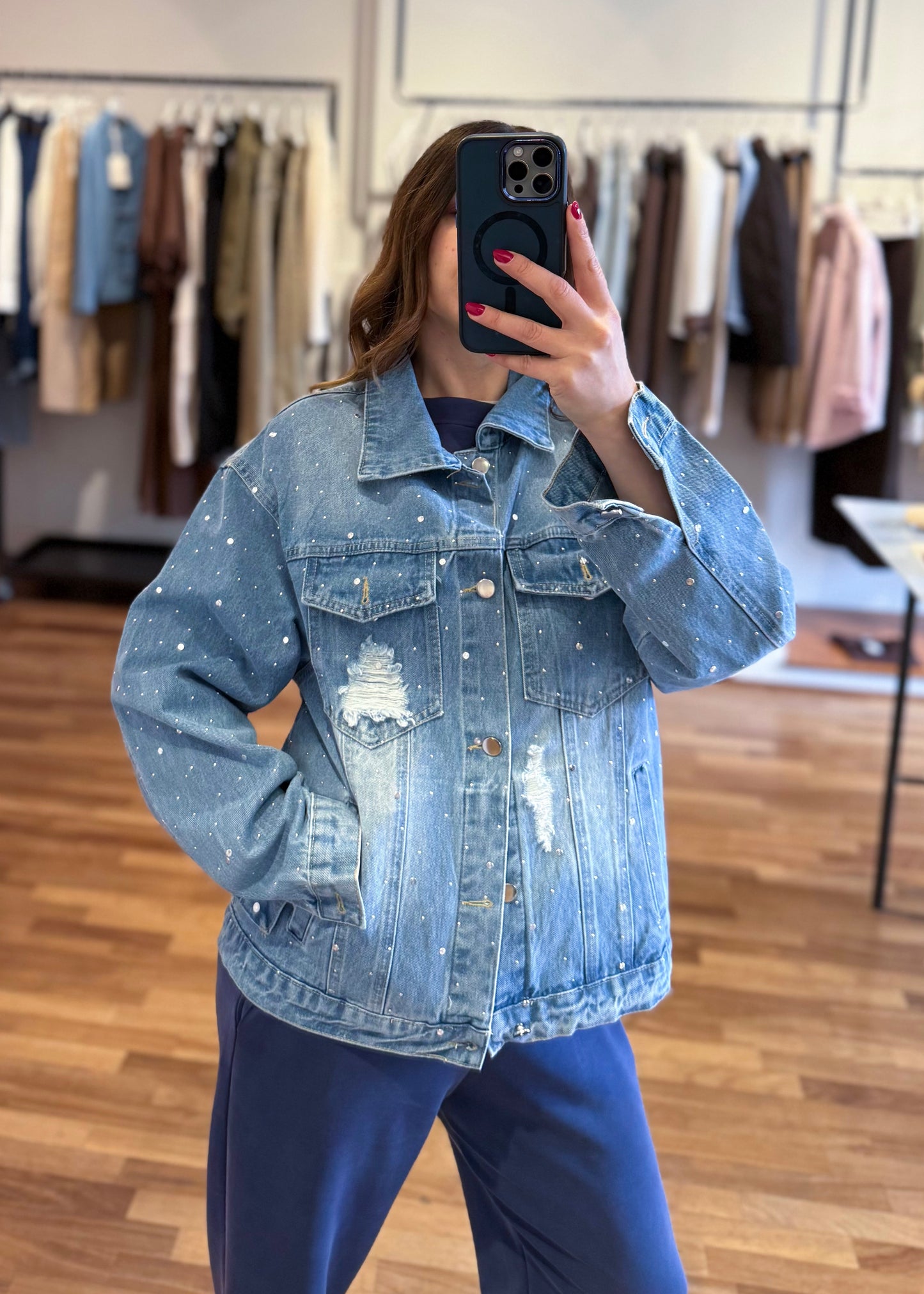 Giubbino Jeans con Borchie di Strass - SUSY MIX - MARYGIÒ