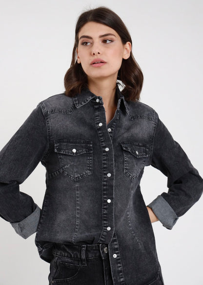 Camicia jeans Nero - Susy Mix