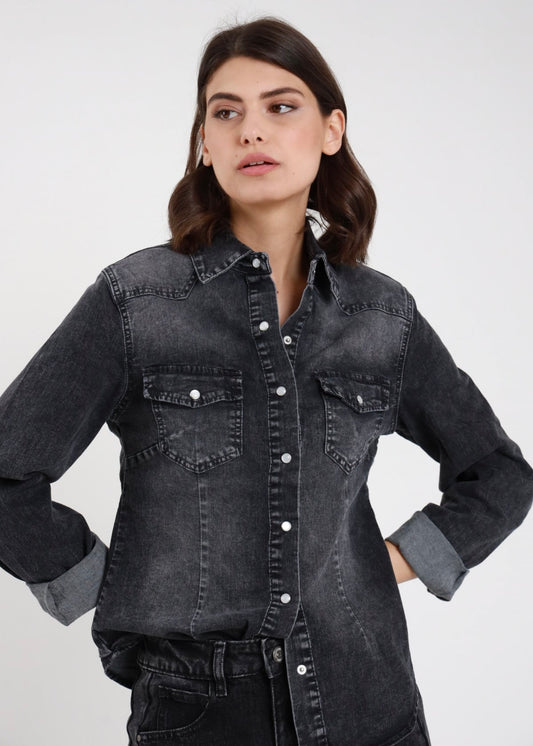 Camicia jeans Nero - Susy Mix