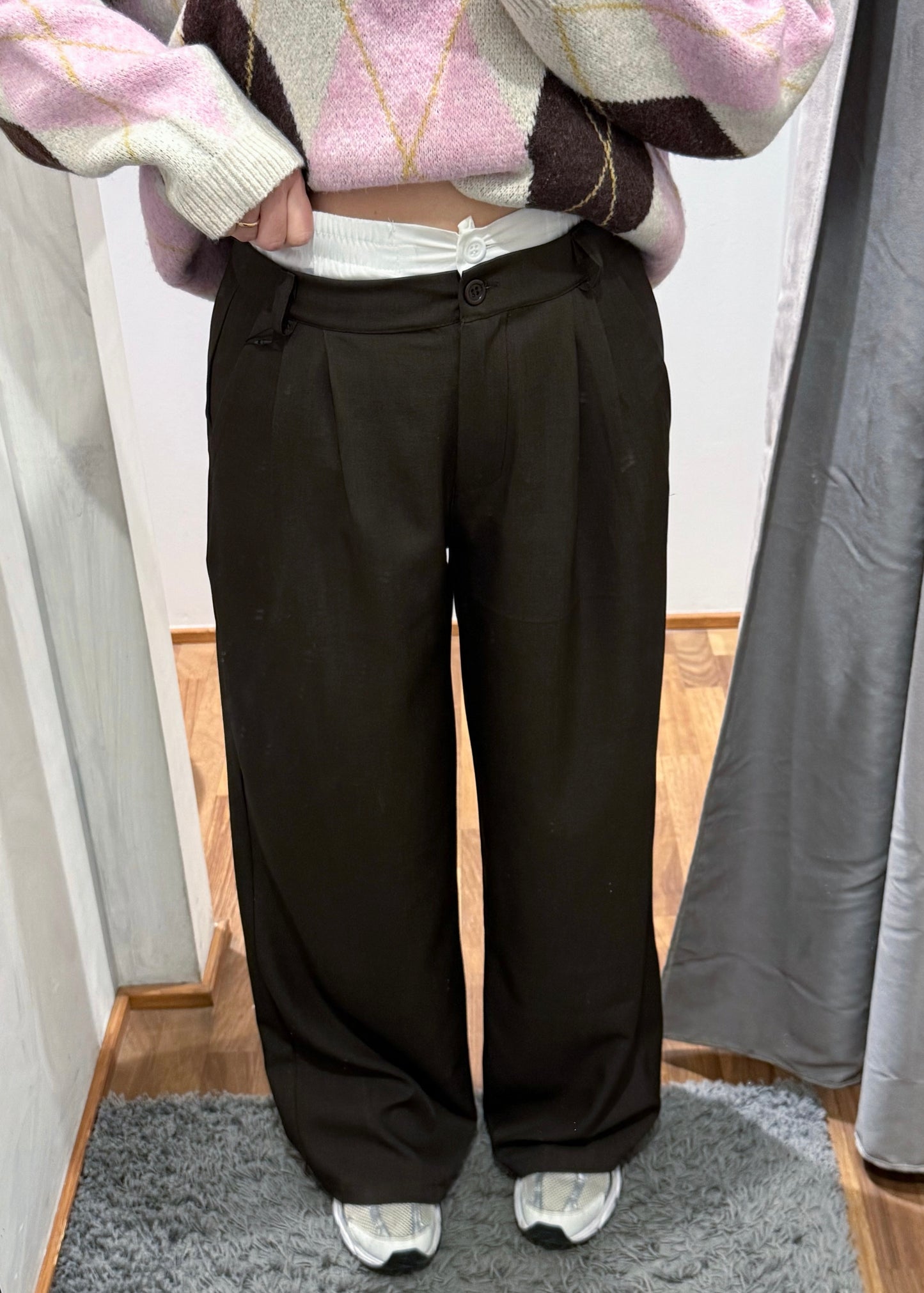 Pantalone Palazzo Boxer Marrone - MARYGIÒ
